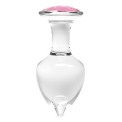 Generique Plug Bijou en verre Diamond Glassy M 7.5 x 3.4cm